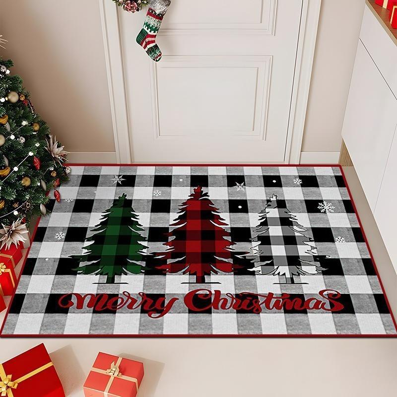 Christmas Bedroom Bathroom Bathroom Anti-Slip Carpet Merry Christmas Decorative Carpet Home Decoration