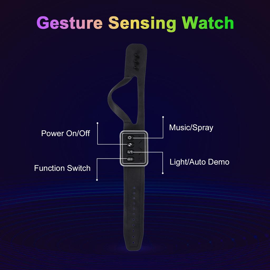 Remote Control Car, Hand Controlled Gesture Stunt Vehicle with Spray, Lights and Music, 2.4GHz 12 Ch