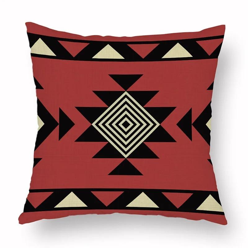 Office Living Room Home Pillowcase Geometric Exotic Ethnic Style Pattern Pillowcase Car Ornaments