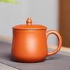 Large capacity handmade purple clay cup with cover, large capacity ceramic household tea cup and tea set