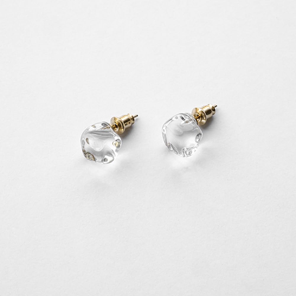 HARIO Lampwork Factory Gold Float Earrings HAA-FT-P Women's