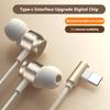 6D Stereo Sound Headsets Metal Design Type C&3.5mm Wired Gamer Earphones Magnetic In-Ear Headphones For Samsung Handfree HD Call