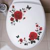 Creative Vintage Rose Flower Branch Bathroom Toilet Decoration and Beautification Toilet Sticker