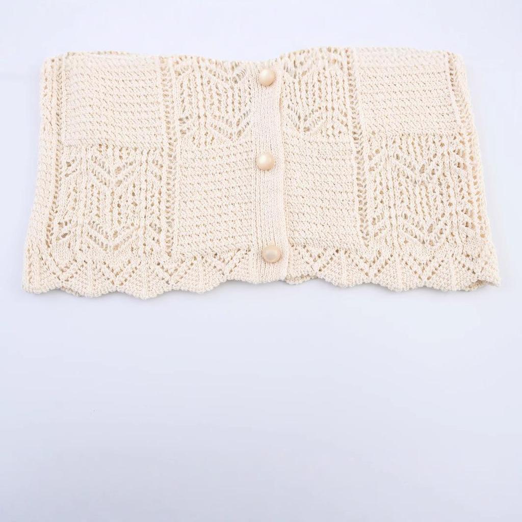 2025 Summer Women's European & American Fashion Jacquard Mesh Knit Cardigan