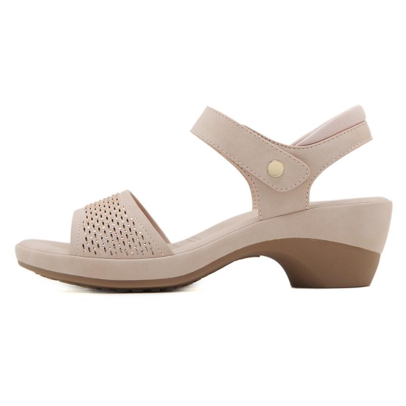 

Spring And Summer Casual Rhinestone Sandals For Women s Non-Slip Beach Wedge Sandals Comfortable Middle-Aged Mother Shoes 37