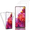 Silicone Case - Samsung - Galaxy S20 FE - Full Protection - 3 Tempered Glass Films - Transparent