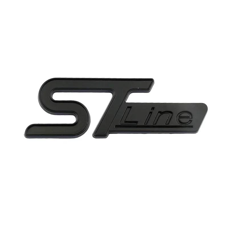 3D Metal ST LINE Logo Rear Trunk Emblem Badge Sticker for Ford Focus FIESTA Kuga ESCAPE Mondeo EcoBoost