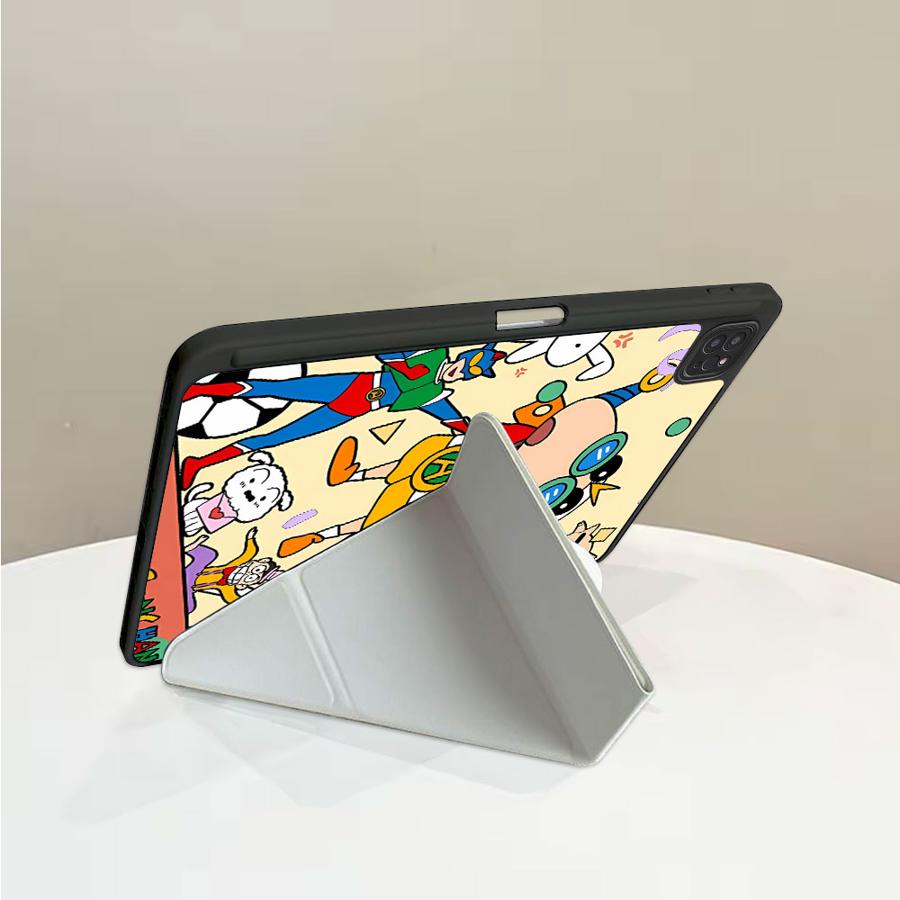 Cute Cra-yons Shin-chans Anime Holder Cover Tablet Case For iPad Pro 2025 Pro 11th 10th 9th 8th 7th 12.9inch Air 4 5 M3 M2 1 2