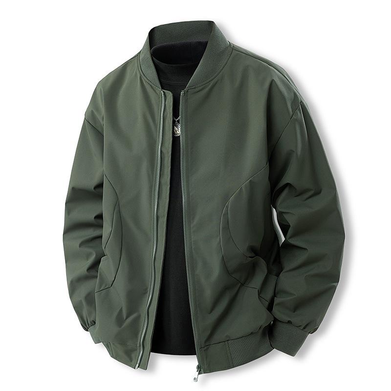 Herren Freizeit Arbeitsjacke Locker Geschnitten Mit Kapuze Flieger Bomberjacke