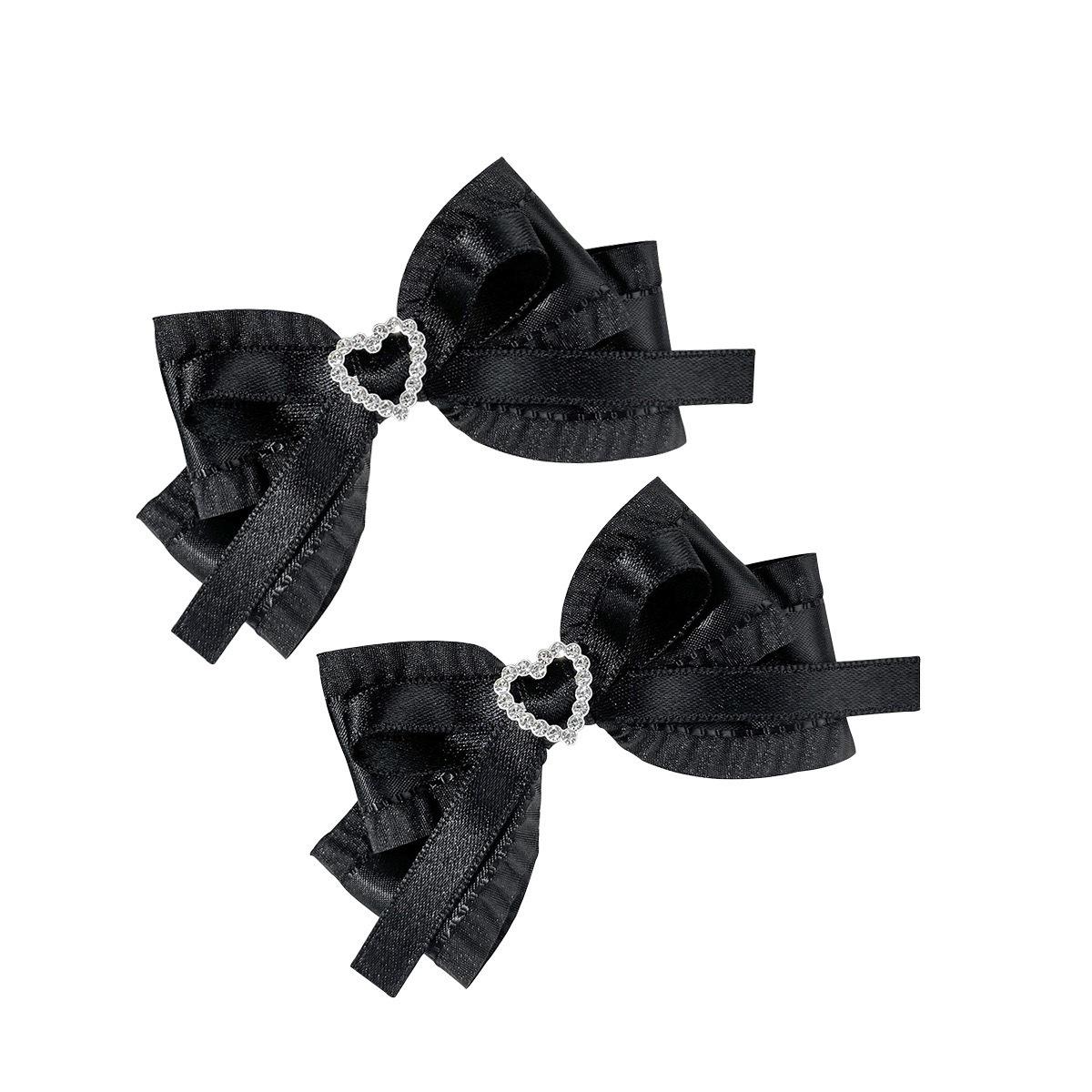 Sweet Girly Heart Bow Hair Clip - Japanese Korean Style, Versatile Side Bangs Accessory