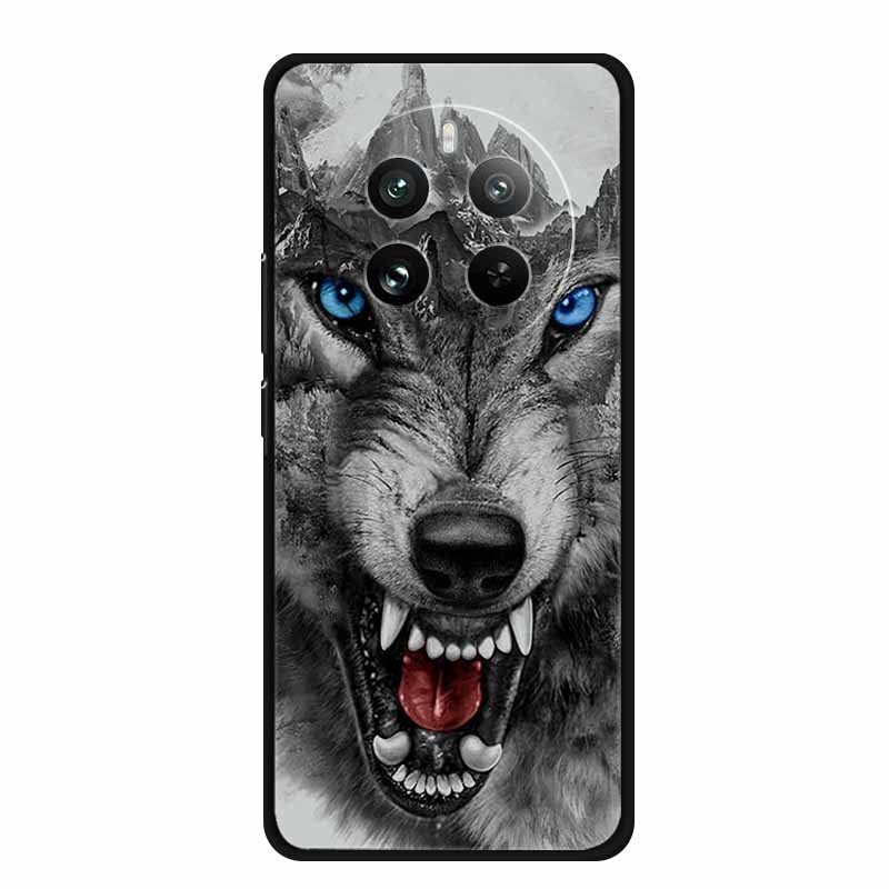 For OPPO Realme 12 4G Case TPU Animals Soft Silicone Back Cover Phone Cases For Realme12 4G Wolf Protective Original Cool Funda
