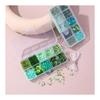 Glass Beads Seed Beads 10 Colors Set 2-5mm Colorful Small Kit Round Seed Accessory Kit Sequins Transparent Core Handicrafts Small Crafts Round DIY
