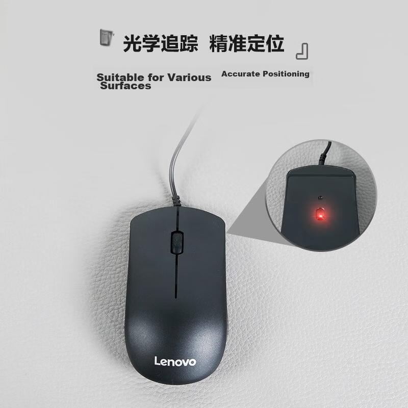 Lenovo MK11 Wired Keyboard And Mouse Combo, Full-Size Office Mouse And Keyboard Set, Business Computer Keyboard Laptop Keyboard