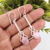 Adorable Pink Cat's Eye Earrings, 925 Sterling Silver Earrings Jewelry, Handmade Jewelry Dainty Gemstone Memorial Earrings For Gift
