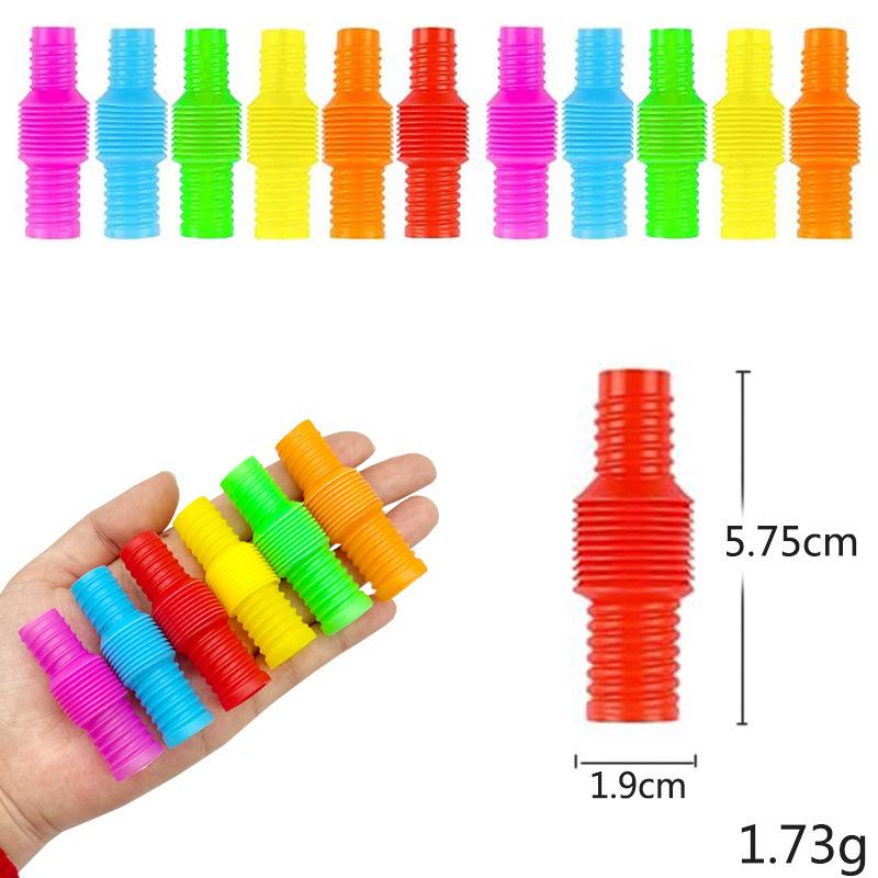 Mini Stretch Pop Tube: Colorful, Telescopic Sensory Fidget Toy for Stress Relief and Education