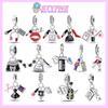 Classic Charm Dress High Heels Lipstick Comb Bag Copper Bead Pendant Fits DoItYourself Bracelets Necklaces Women Boutique