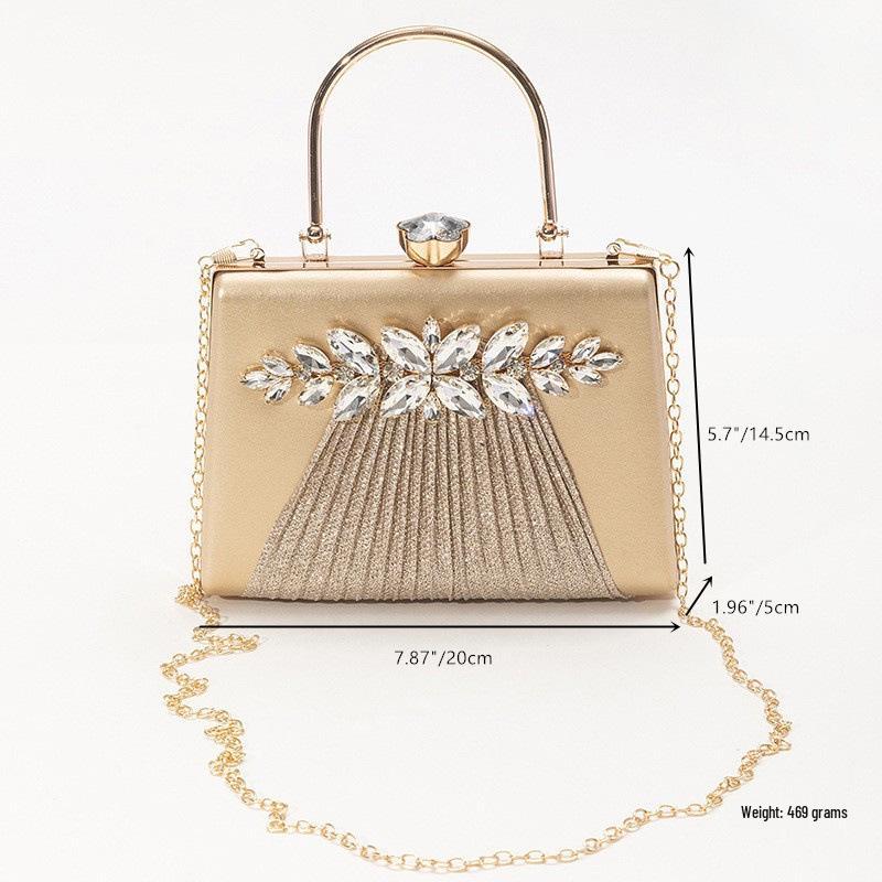 European Retro Spring Princess Evening Handbag - Trendy Chain Shoulder Bag for Parties & Banquets