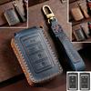 Leather Remote Key Cover Case Fob For Jeep Grand Cherokee Wagoneer 5/6 Buttons