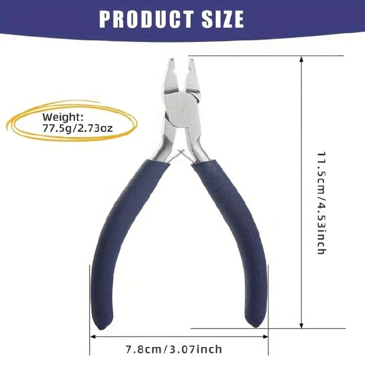 Ergonomic Crimping Pliers Crafting Pliers Flexes Wire Pliers Steel Texture Jewelry Pliers for Jewelry Crafting and Repairs