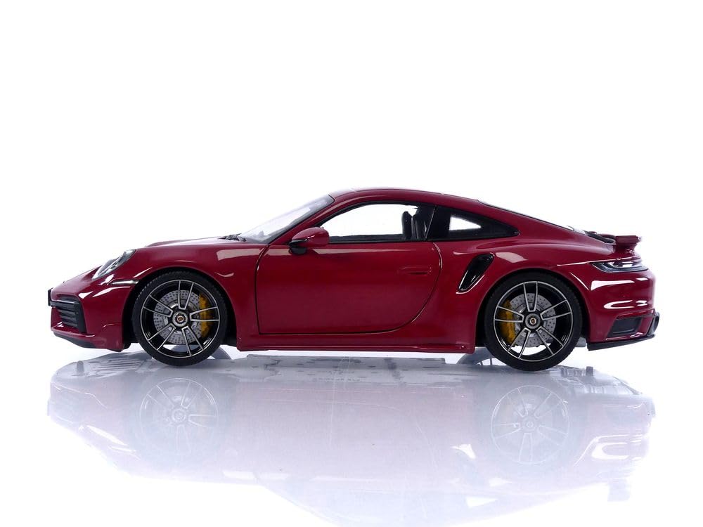 Minichamps Scale Porsche 911 Turbo S Coupe Sport Design 2021 Red 1/18 (992)