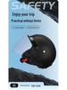 3C Certified Retro Motorcycle Half Helmet, Unisex Leather 3/4 Helmet, All-Season Warm Safety for Motorbikes & Electric Vehicles.