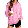 Unisex Hoodie Color Long Sleeve Loose Fit Plus Size Casual Pullover