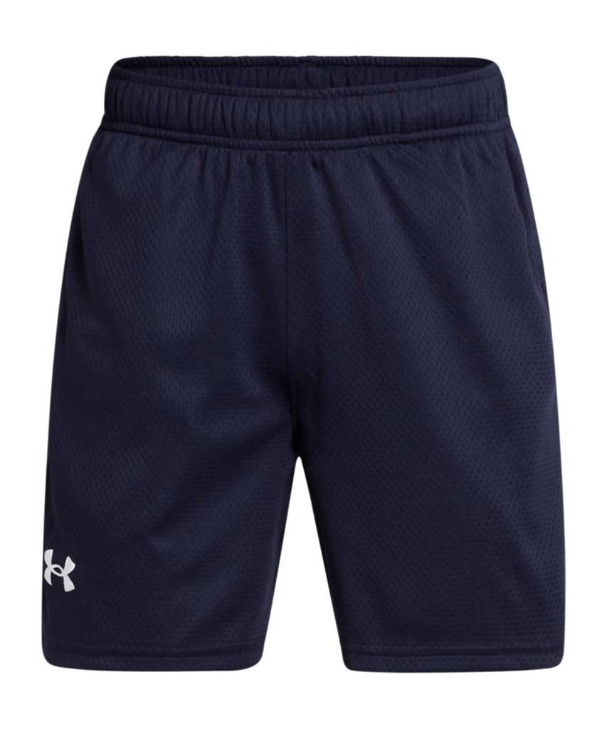 UA Tech Mesh Shorts Midnight Navy White YXS [Under Armour]