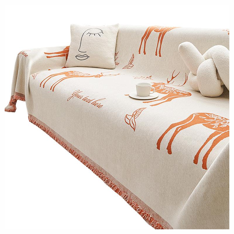 Cartoon Creative Chenille Sofa Towel High-Grade Non-Slip Sofa Cover Universal Cover Four Seasons Universal Dustproof Cover Cloth