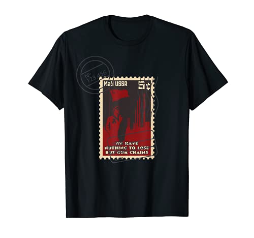 There s nothing to lose with this SOVI8 vintage propaganda postmark T-shirt.