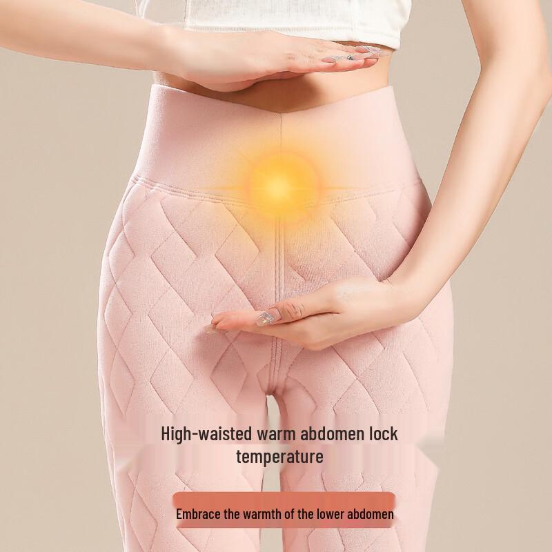 Women's 100% Wool High-Waist Fleece-Lined Thermal Leggings