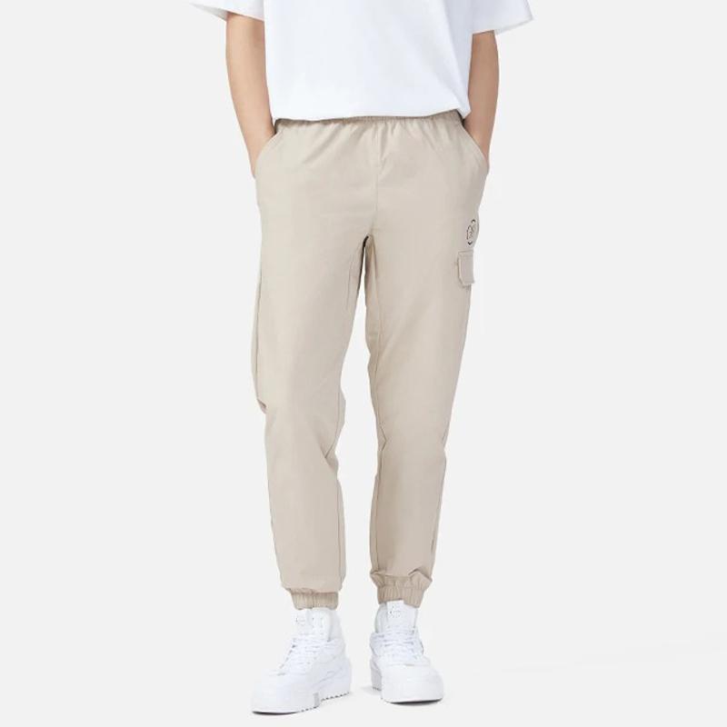 Li-Ning Wade Series Three-Dimensional Cut Tapered Knit Sports Pants Men Bottoms Gray AYKS089-2