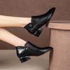 New Fall/Winter Women's Thick Heel Pointed Toe Shoes - Versatile Low/Medium Heel Bare Boots