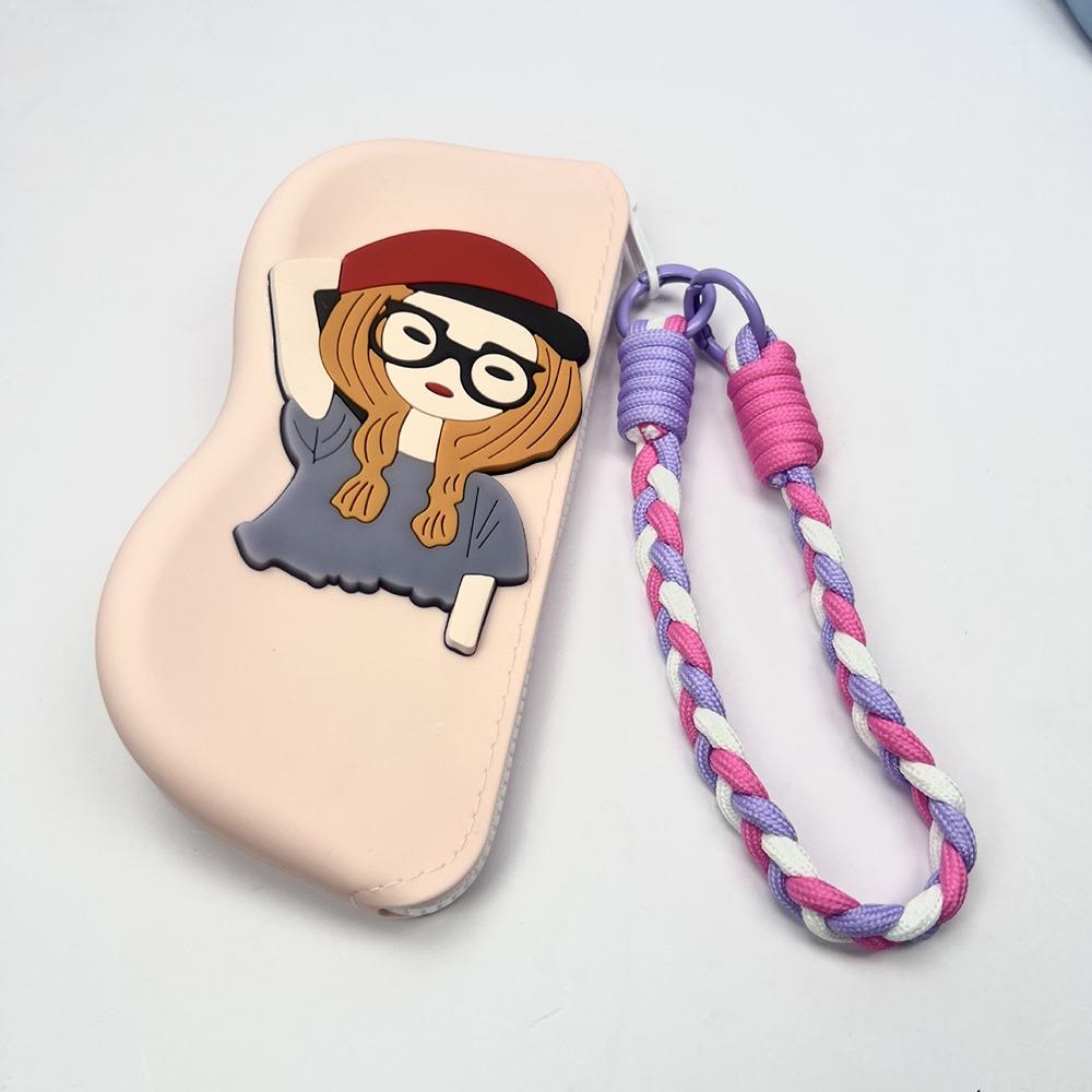 New Multifunctional Glasses Bag Waterproof Silicone Small Items Bags Dustproof Coin Purse светло-розовый
