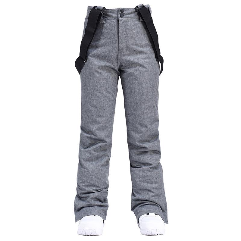 Slim Fit Men's & Women's Ski & Snowboard Bib Pants: Windproof, Waterproof, Warm, and Thickened for Mountaineering.