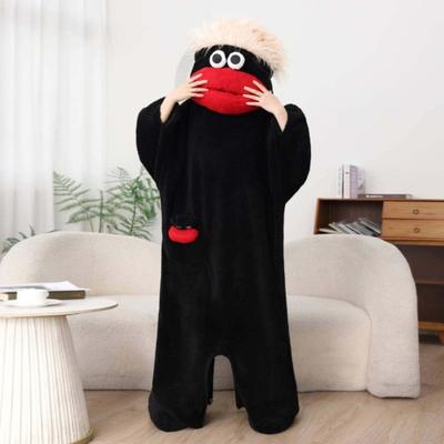 Macacão Big Mouth Pijama Unissex Engraçado Inverno Aconchegante Com Capuz Lã Plush Ultra Macio Peça Única Roupa de Casa