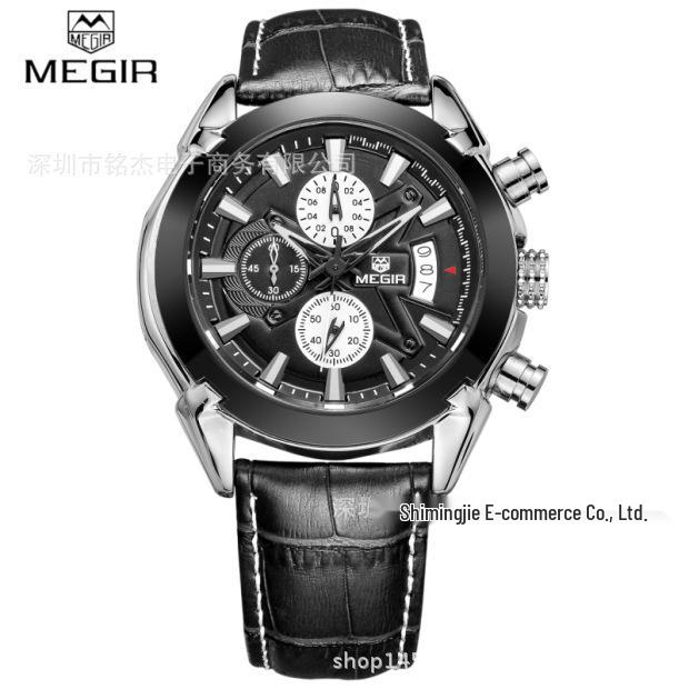 MEGIR 2020 Men s Business Casual Multifunctional Waterproof Quartz Watch