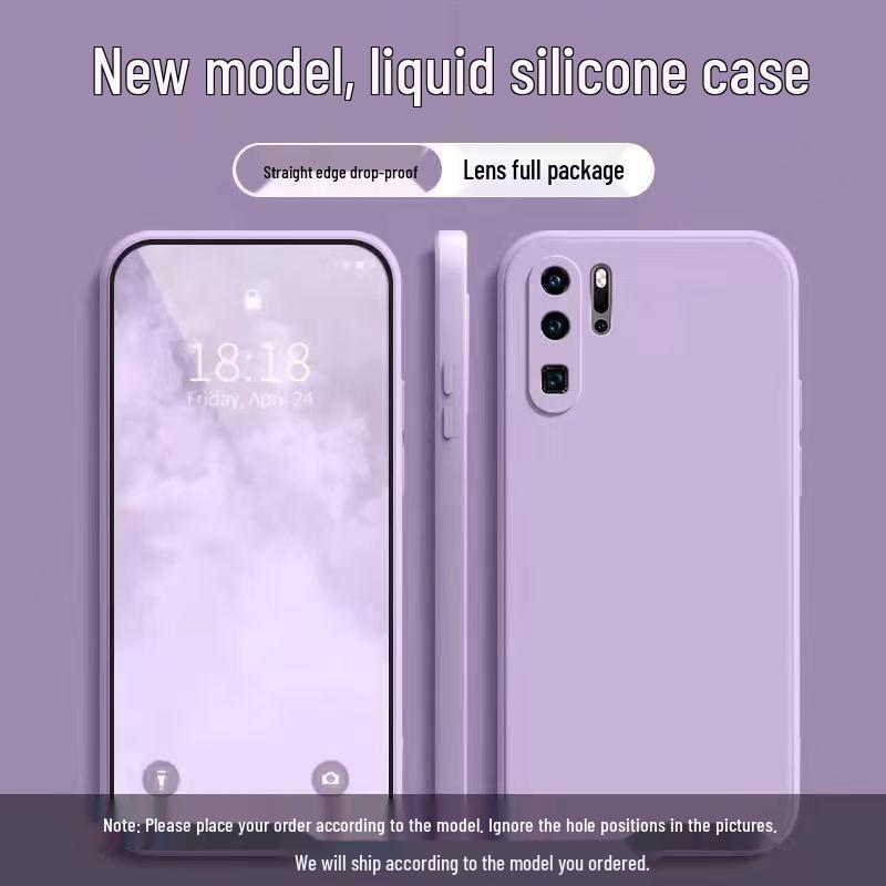 Huawei P30 Pro Simple Pure Color Liquid Cube Drop-Proof Soft Case