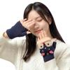 Korean-Style Cute Cartoon Fawn Flip Gloves for Students – Warm, Cold-Proof Gloves for Autumn and Winter Riding & Writing