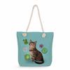 Cartoon cat print thick rope single-shoulder beach bag 7233