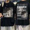 Rapper Eminem Musikalbum T-Shirt Welttournee Geschenk für Fan T-Shirt Männer Frauen Baumwolle Kurzarm Baumwoll-T-Shirt Tee Kleidung Oberteile