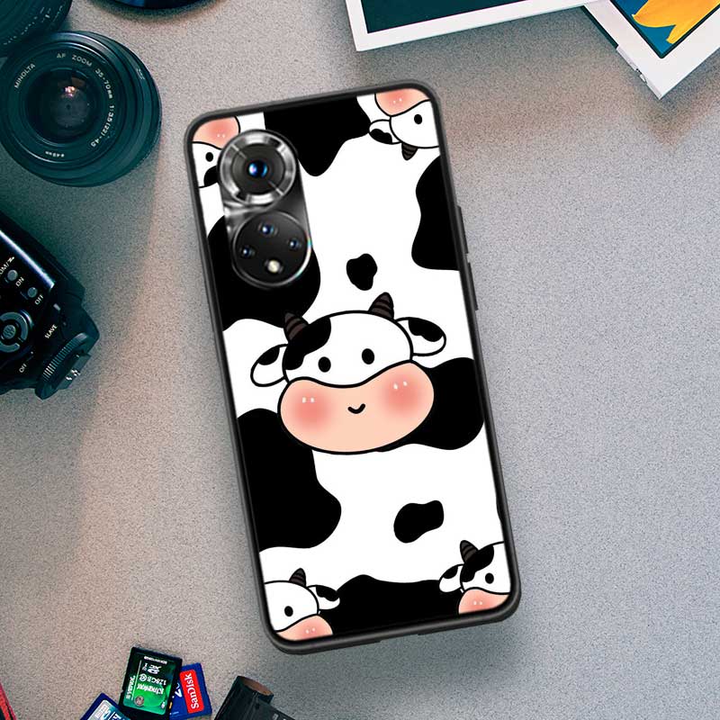 New Cute cow print Phone Case For Huawei P Smart 2021 Y5 Y6 Y7 Y9 Honor 50 20 Pro 10 10I 9 9X Y9S 8 8A 8X 8S 7S Cover