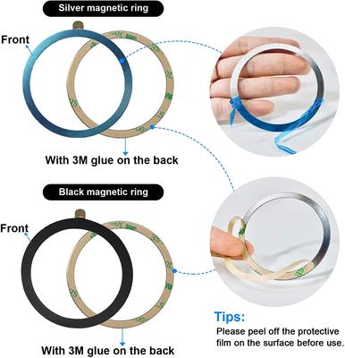 Universal Magnetic Metal Plate Sticker Rings For Magsafe Wireless Charger Magnet Car Mobile Phone Holder Iron Sheet For iPhone