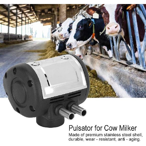 Pulsator for Cow Milker, Stainless Steel Pneumatic Pulsator Cow Cattle Milker Milking Machine Dairy Farm Parts for Cows, Cattle, Goats and Sheep