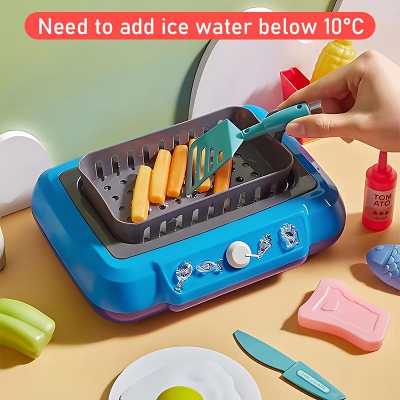 

Kids Kitchen Playset with Oven,Pots,Utensils Color Changing Simulation Cooking Set for Girls Aged 3-6,Includes Ice Water Bottles,Ideal Birthday Gift, синий