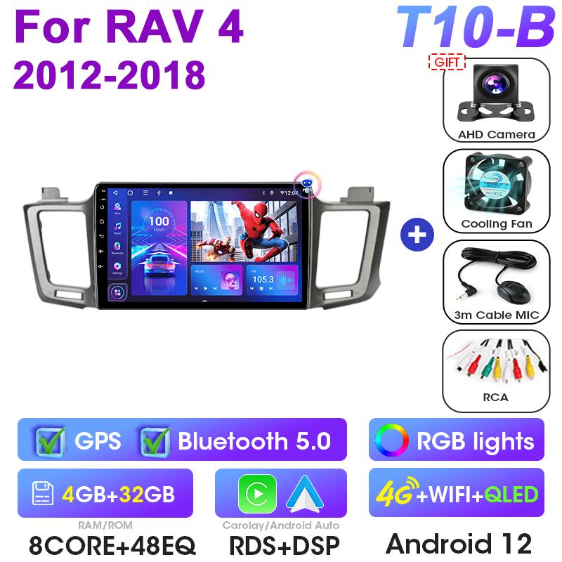 2 Din Android 12 Car Radio For Toyota RAV4 RAV 4 2012-2018 Multimedia Video Player GPS 4G Carplay Auto Stereo RDS DSP Head Unit
