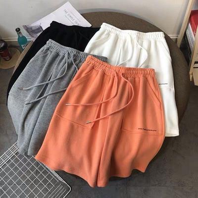 Pantaloncini Donna Estate Allentati BF Gamba larga al ginocchio Harajuku Casual Studenti All-match Casual Semplici e alla moda