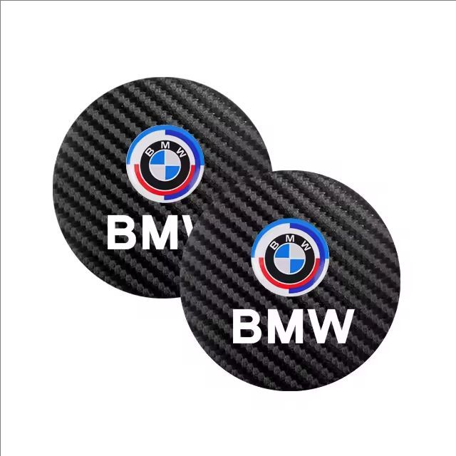 2Pcs Car Leather Coaster Mat Anti-slip Water Cup Pad For BMW M Performance E46 E90 E60 F20 X1 F10 F30 X3 E70 E39 E36E87 Sticker hkvr74