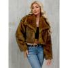 Women's Autumn and Winter New Imitation Fur Jacket Top, Women's Artificial Fur Short Plush Jacket