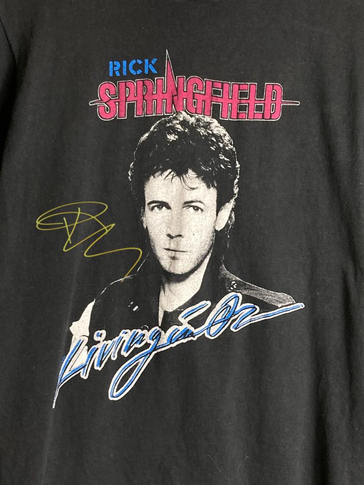 Vintage Rick Springfield Living in Oz World Tour Cotton Black S-4XL Shirt SE099 Unisex T-Shirt XXXXL
