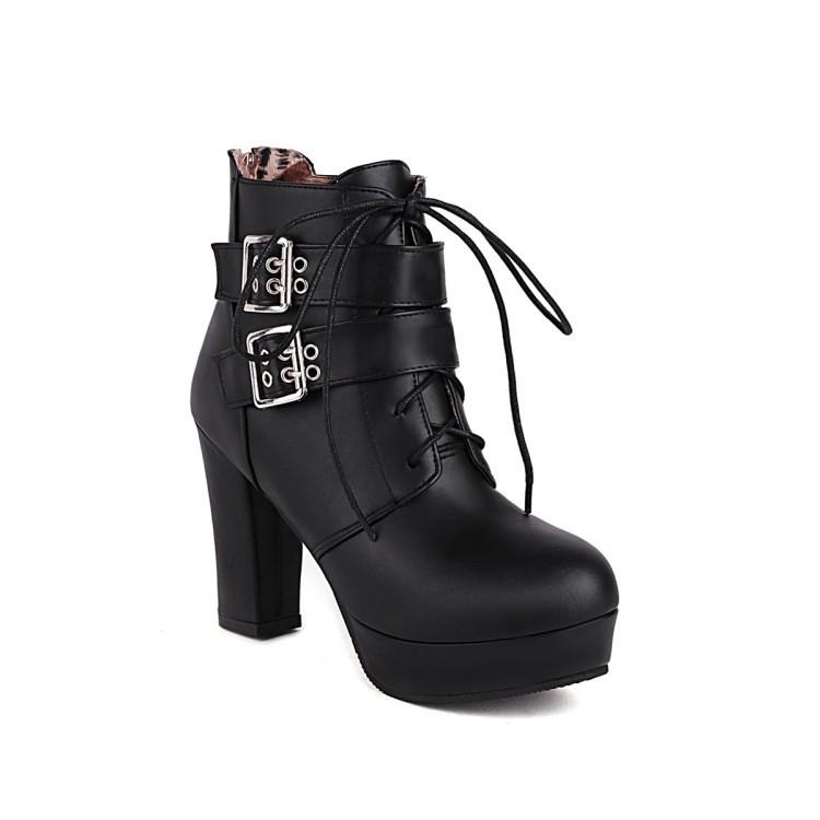 

Женские ботильоны на толстом каблуке, осенне-зимние, британский стиль, высокие каблуки, модные ретро-элегантные туфли на платформе для женщин Botas Mujer 38